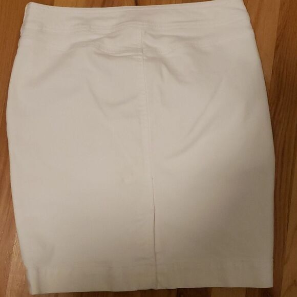 Ann taylor loft white denim skirt - Picture 3 of 5